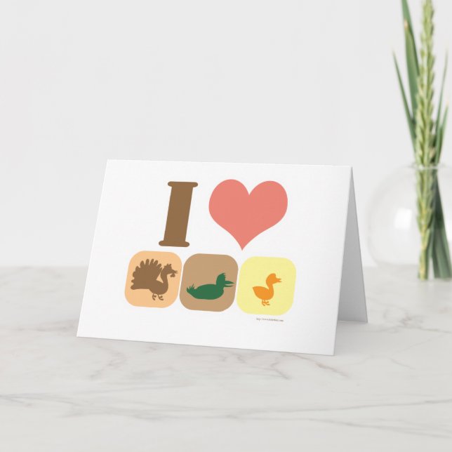 Jag Turducken i Kärlek! Helgkort (Framsida)