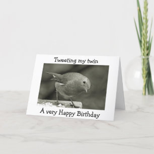 JAG TVECKLAR MIN TWIN GRATTIS PÅ FÖDELSEDAGEN KORT