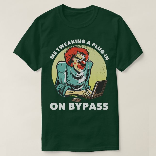 Jag twittrar in en plugin-modul på Bypass Music-pr T Shirt (Design framsida)