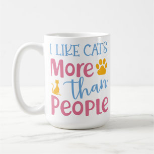 JAG TYCKER ATT CATS MER ÄN MÄNNISKOR FUNNY SÄGER KAFFEMUGG