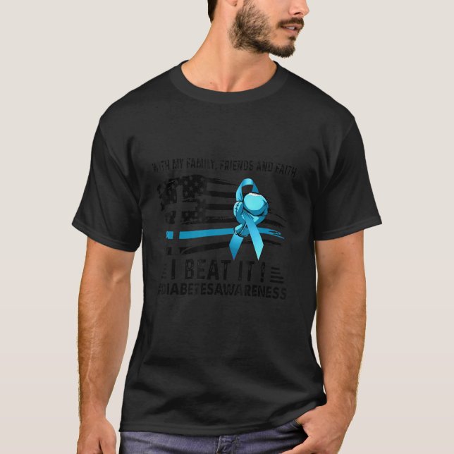 Jag tycker att det är Diabetes Awareness USA flagg T Shirt (Framsida)