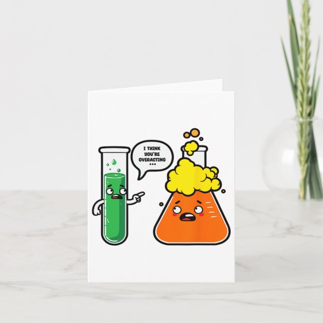 Jag tycker att du överreagerar Vetenskapslärare ba Kort (Framsida)