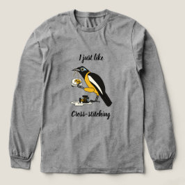 Jag tycker bara om kor-sömnad t shirt