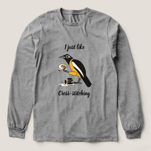 Jag tycker bara om kor-sömnad t shirt (Design framsida)