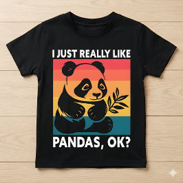 Jag Tycker Bara Riktigt Mycket Om Pandas OK – Söt  T Shirt