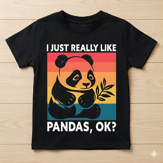 Jag Tycker Bara Riktigt Mycket Om Pandas OK – Söt  T Shirt