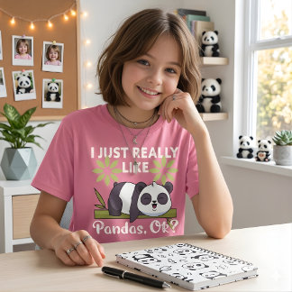Jag Tycker Bara Verkligen Om Pandas OK Roliga Söta T Shirt
