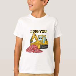 Jag Tycker Du Är Söt Grävare Konstruktion Lastbil T Shirt