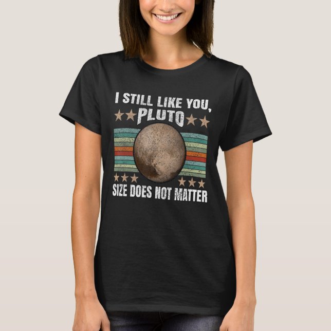 Jag tycker fortfarande om dig Pluto Retro Stil Spa T Shirt (Framsida)