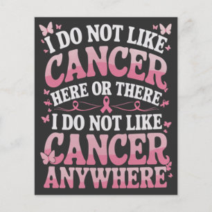 Jag tycker inte om cancer här eller där flygblad