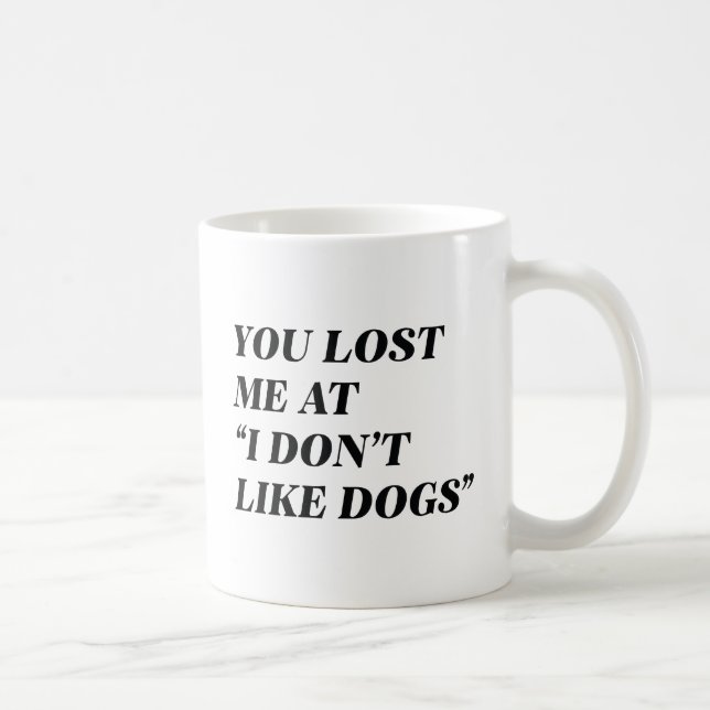 Jag tycker inte om Hundar Kaffemugg (Höger)
