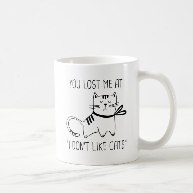 Jag tycker inte om katter kaffemugg (Höger)