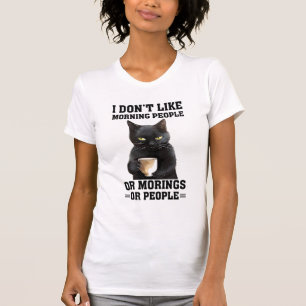 Jag tycker inte om morgonens folk, kul kattälskare t shirt