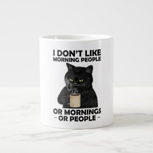 Jag tycker inte om morgonfolk eller folk roligt. jumbo mugg