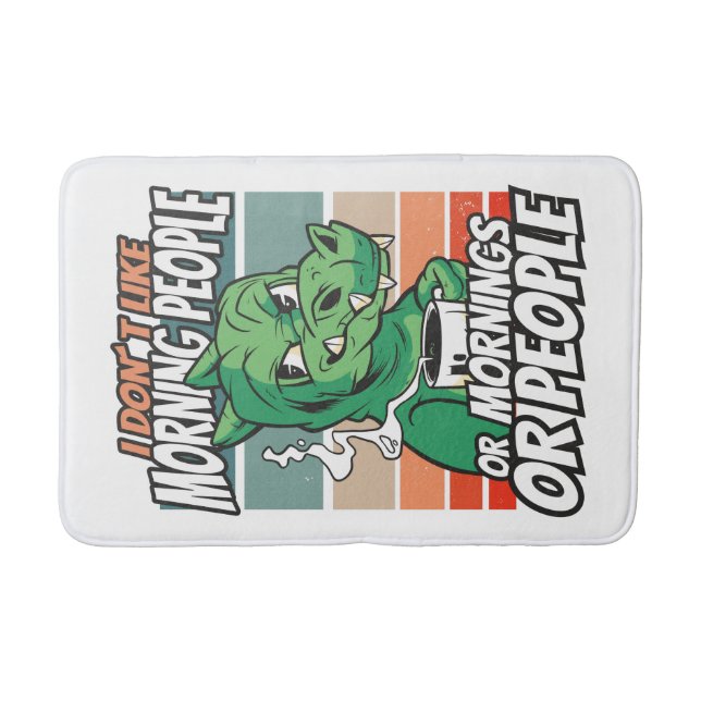 Jag tycker inte om morgonfolk eller morgondagen el badrumsmatta (Framsidan)