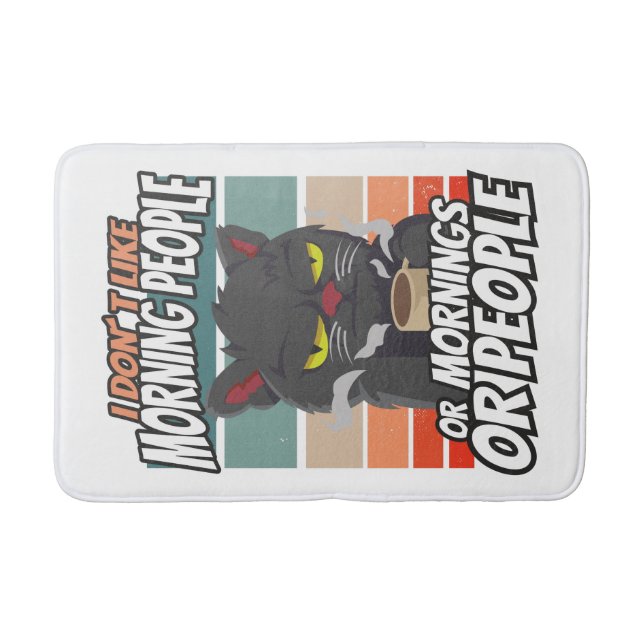 Jag tycker inte om morgonfolk eller morgondagen el badrumsmatta (Framsidan)