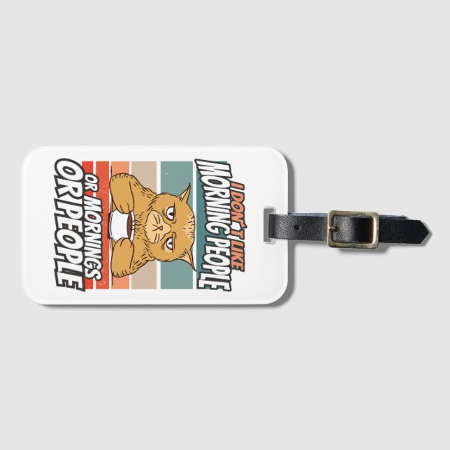 Jag tycker inte om morgonfolk eller morgondagen el bagagebricka (Framsida horisontal)