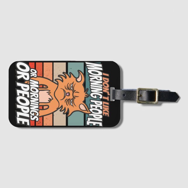 Jag tycker inte om morgonfolk eller morgondagen el bagagebricka (Framsida horisontal)