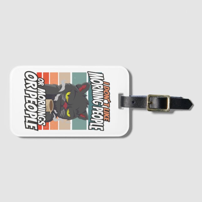 Jag tycker inte om morgonfolk eller morgondagen el bagagebricka (Framsida horisontal)