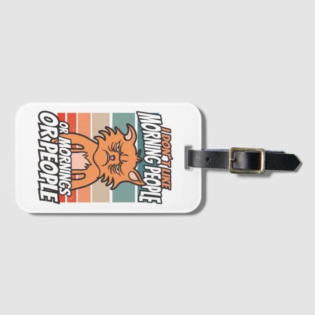 Jag tycker inte om morgonfolk eller morgondagen el bagagebricka (Framsida horisontal)