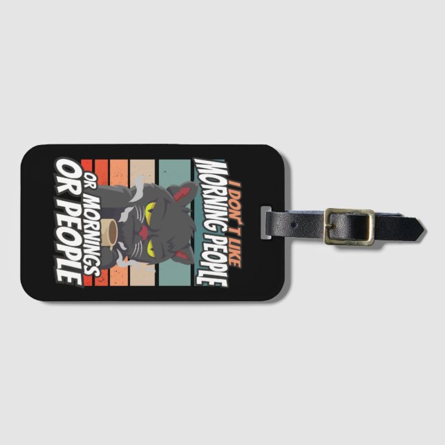 Jag tycker inte om morgonfolk eller morgondagen el bagagebricka (Framsida horisontal)