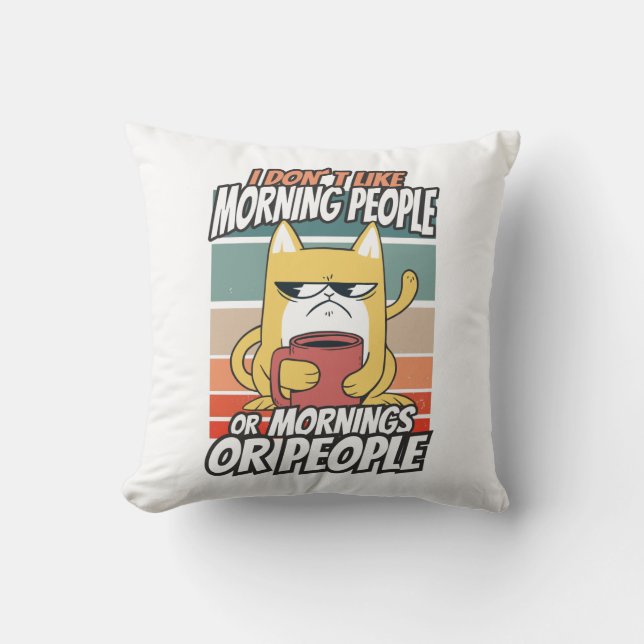 Jag tycker inte om morgonfolk eller morgondagen el kudde (Framsida)