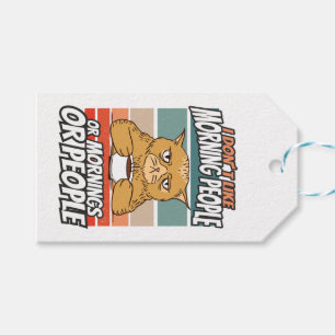 Jag tycker inte om morgonfolk eller morgondagen el presentetikett