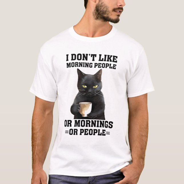 Jag tycker inte om morgonfolk - vackra citat t shirt (Framsida)