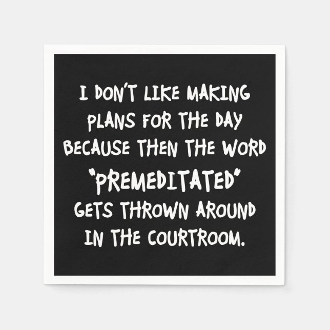 Jag tycker inte om Skapar planer Pappersservett (Framsidan)