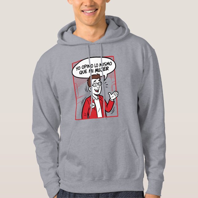 Jag tycker likadant hoodie (Framsida)