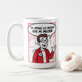 Jag tycker likadant kaffemugg