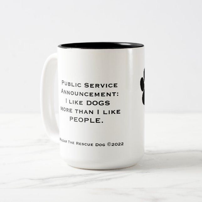 Jag tycker mer om Hundar än mugg (Framsida vänster)