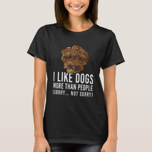 Jag tycker mer om Hundar än Vuxen och barn för män T Shirt