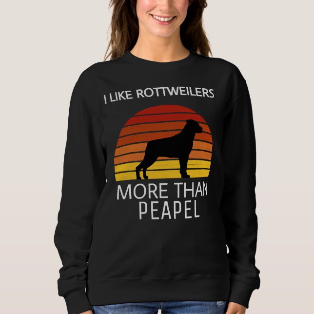 Jag tycker mer om rottweilers än människor t shirt (Framsida)