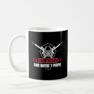 Jag tycker om Airsoft och kanske tre personer. Kaffemugg