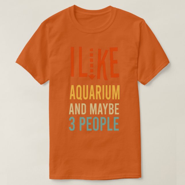 Jag tycker om Aquarium och kanske tre människor ro T Shirt (Design framsida)