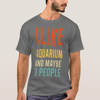 Jag tycker om Aquarium och kanske tre personer rol T Shirt