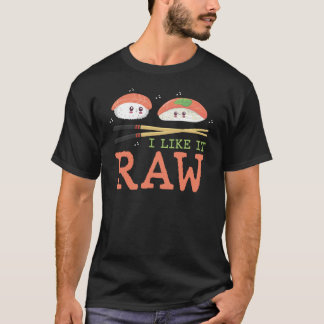 Jag tycker om att det rå Kawaii Sushi Japansk mat T Shirt