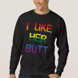 Jag tycker om att hennes Lesbisk Lgbt-komplimentko Lång Ärmad Tröja