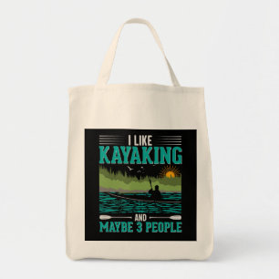 Jag tycker om att Kayaking mer än människor Tygkasse