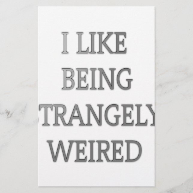 Jag tycker om att vara märklig Konstig: fet textde (Framsida)