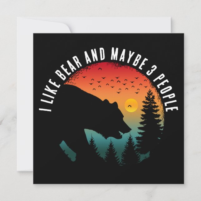 JAG TYCKER OM BÄRA OCH KANSKE 3 PERSONER INBJUDNINGAR (Framsida)