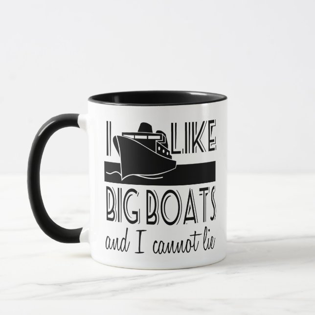 Jag tycker om Big Boats och jag kan inte Ljuga rol Mugg (Vänster)