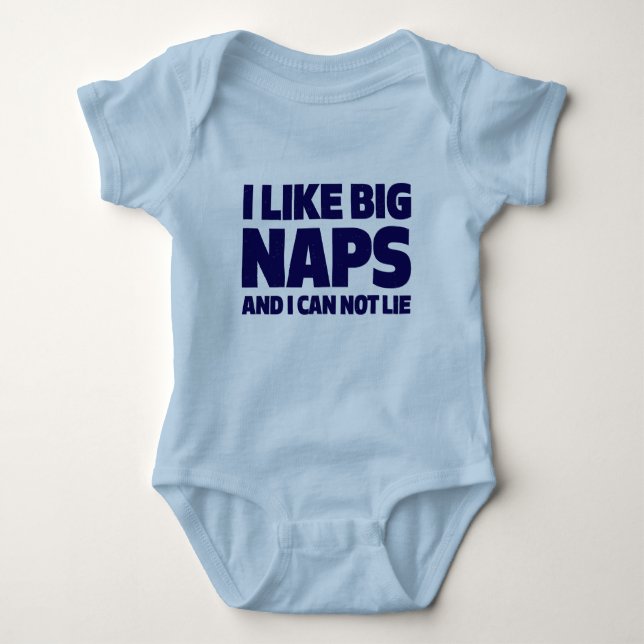 Jag tycker om Big Naps och kan inte Ljuga T Shirt (Framsida)