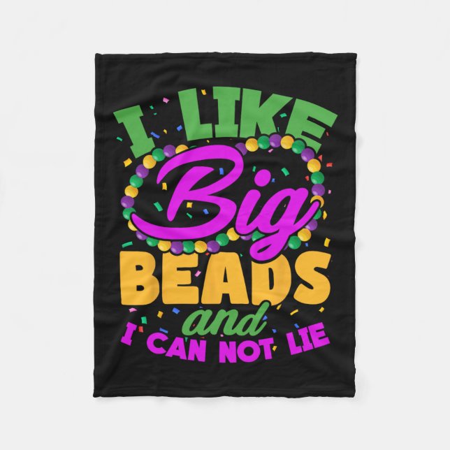 Jag tycker om Big Pärlor och kan inte Ljuga Fleecefilt (Framsidan)