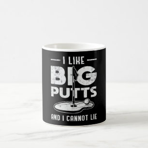 Jag tycker om Big Putts och kan inte Ljuga Golf Go Kaffemugg