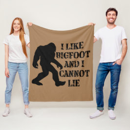 Jag tycker om Bigfoot och kan inte Ljuga Fleecefilt