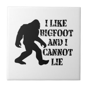 Jag tycker om Bigfoot och kan inte Ljuga Kakelplatta