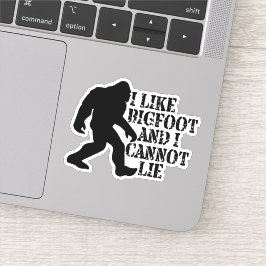Jag tycker om Bigfoot och kan inte Ljuga Klistermärken