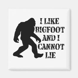 Jag tycker om Bigfoot och kan inte Ljuga Magnet